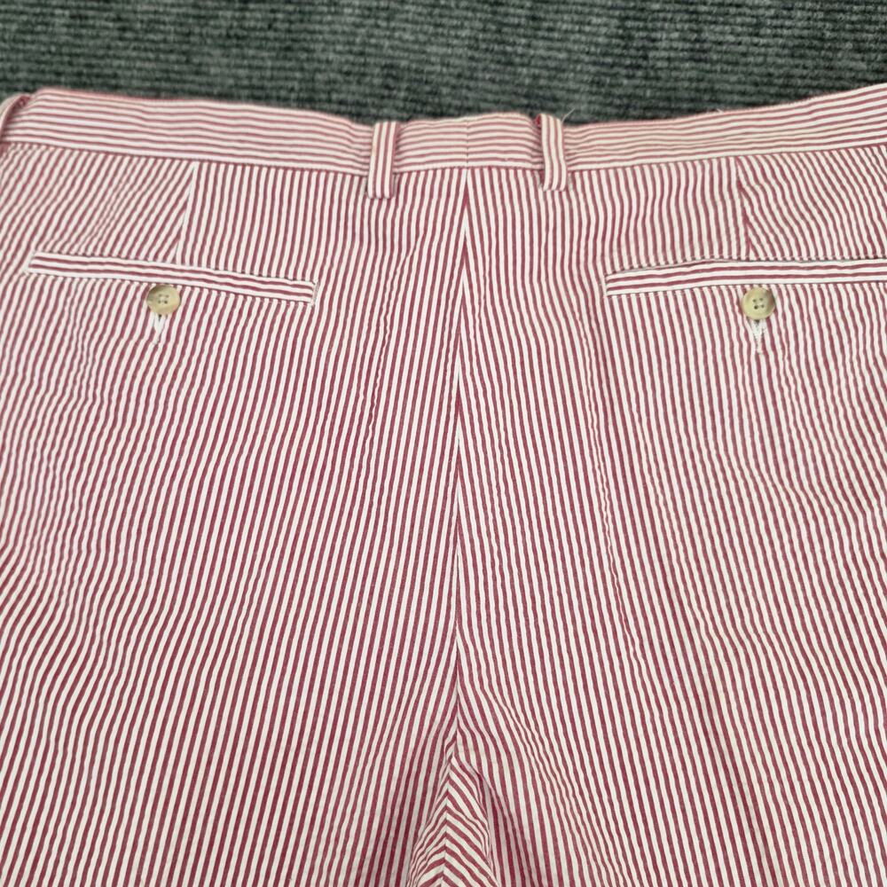 Cutter & Buck Men's Size 40 100% Cotton Red and White Seersucker Shorts - Picture 4 of 10